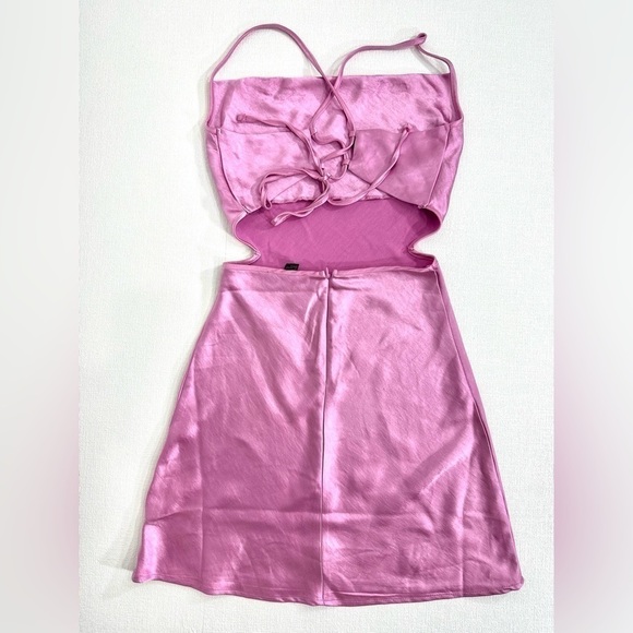 Forever 21 cowl neck satin slip dress pink size S - Picture 3 of 10